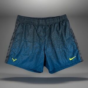 Rare Nike Rafa Nadal Bull Dri Fit Shorts Mens XL (Black/Lime) CK9783-010